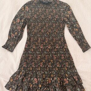 Veronica Beard Farha Smocked Floral Dress